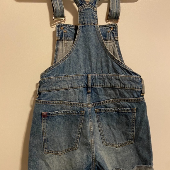 XS Urban Outfitters BDG Denim Overall Shorts Women's Size XS-TP - Picture 3 of 3